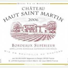 BORDEAUX SUPERIEUR Château Haut Saint Martin 2007