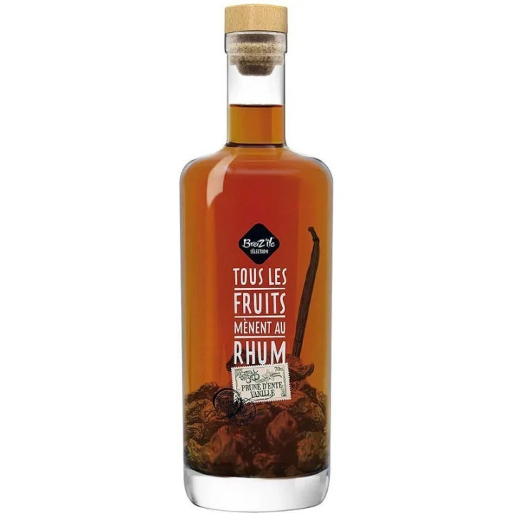 BREIZ'ILE PUNCHS AU RHUM Prune d'ente Vanille 70cl