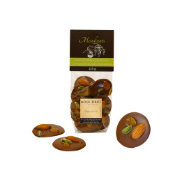CHOCOLAT SACHET MENDIANTS AMANDE PISTACHE ET RAISIN 125G