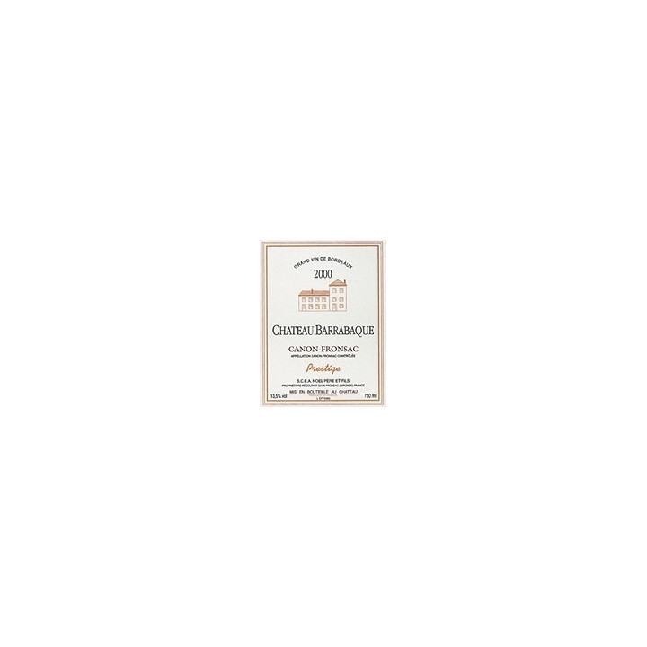 CANON FRONSAC 2000 75cl Château BARRABAQUE