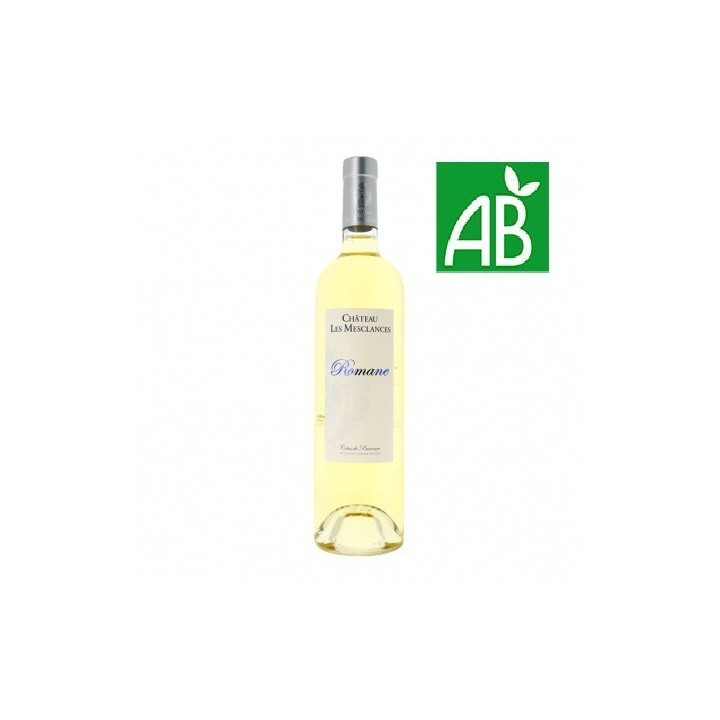 COTES DE PROVENCE BIO ROMANE BLANC 2024 13° 75cl CHATEAU MESCLANCES 
