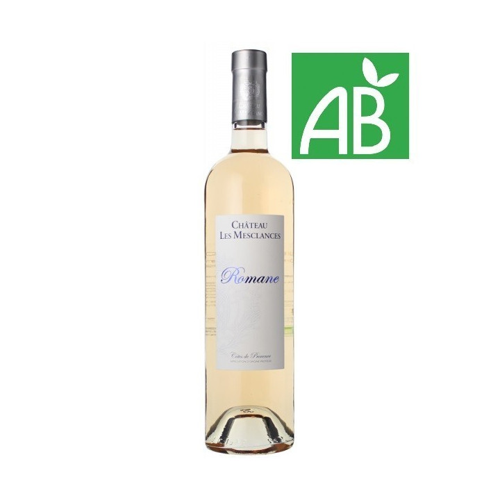 COTES DE PROVENCE BIO ROMANE BLANC 13° 75cl CHATEAU LES MESCLANCES 